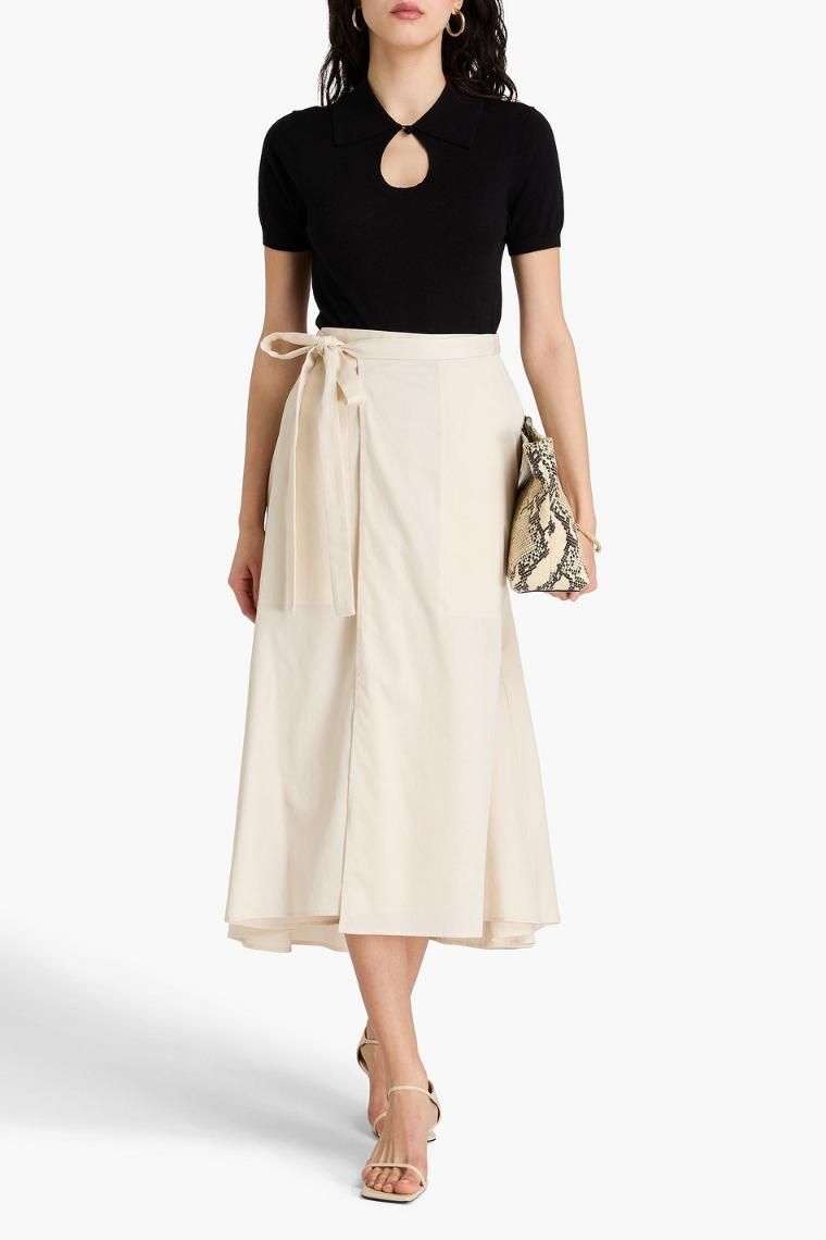 [NB07] 조셉 여성 스커트 Alix cotton poplin midi wrap skirt 46376663162901258