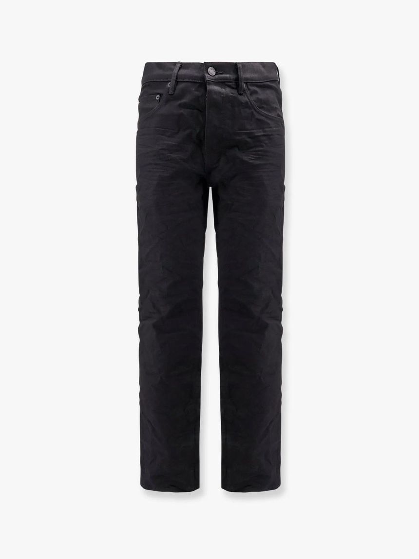 PURPLE BRAND Black Raw Slim Straight Jeans P005