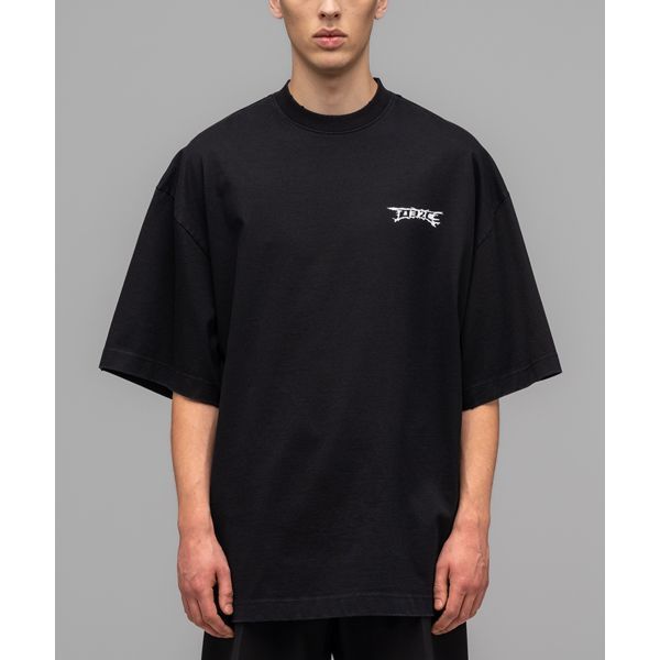 032C (M) 너브 새터 오버사이즈드 티셔츠 워시드 블랙 NERVE SHATTER OVERSIZED T-SHIRT WASHED BLACK