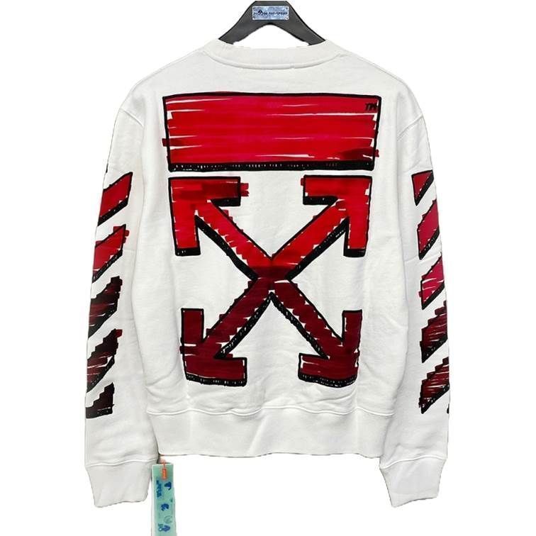 오프화이트 OMBA025R21FLE004 0125 프린팅 맨투맨 Off White