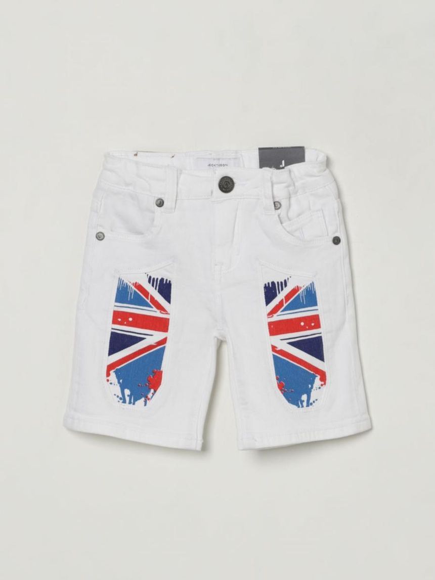 제커슨 Little Boys Shorts Jeckerson 592PJMBS25 White RE011 []
