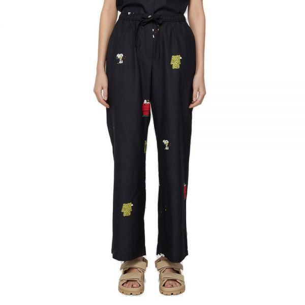 Soulland X Peanuts 로베르타 자수 드로스트링 팬츠