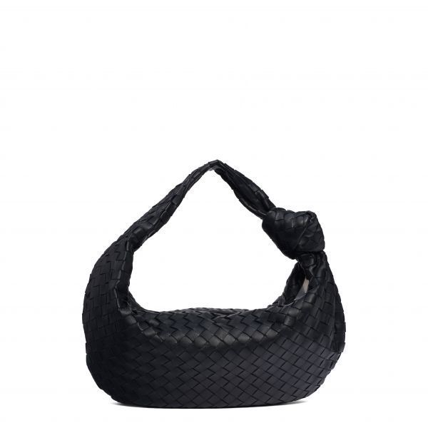 우먼 Bottega Veneta 조디 레더 호보백 8425 블랙골드 9280096
