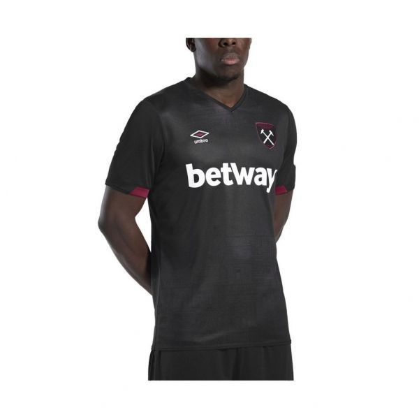 Umbro 엄브로 남성용 검은색 웨스트햄 유나이티드 2024 25 원정 복제 유니폼 3362889