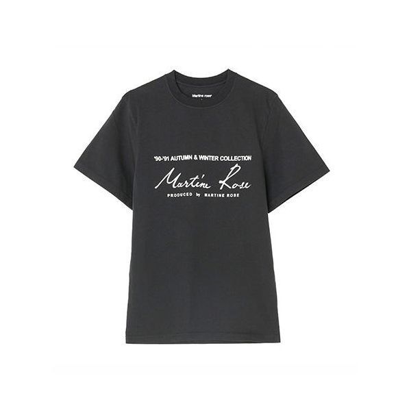 MARTINE ROSE 마틴 로즈 로고 레터링 반팔 블랙 CMRSS29603JC