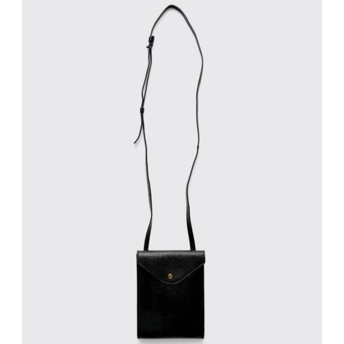 25 SS Envelope 엔벨롭 스냅 버튼 미니 파우치백 블랙 SL0019