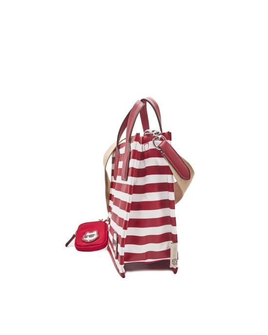 25SS 칼라거펠트 토트백 A1W30130 1RG scarlet sage white stripes ROSSO BIANCO