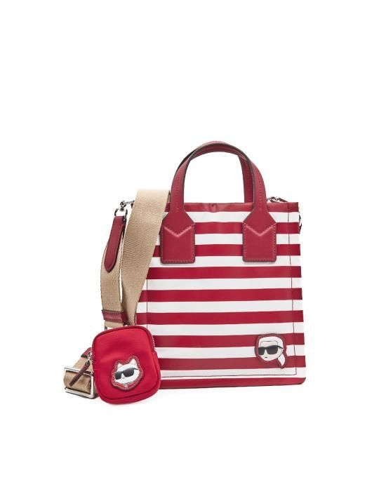 25SS 칼라거펠트 토트백 A1W30130 1RG scarlet sage white stripes ROSSO BIANCO