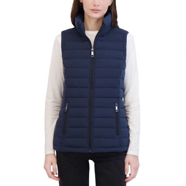Nautica 노티카 여성용 스탠칼라 지퍼 프론트 퍼퍼 조끼 3320059