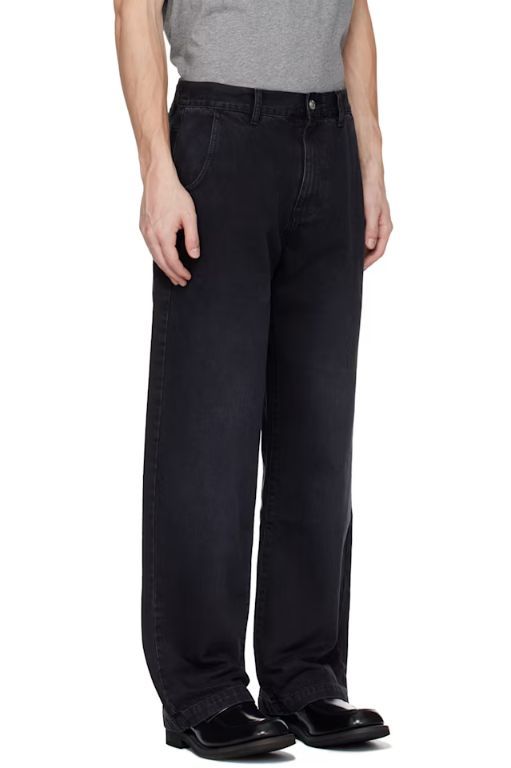 [MFPEN]Black Straight Cut Jeans 251505M186000