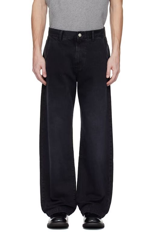 [MFPEN]Black Straight Cut Jeans 251505M186000