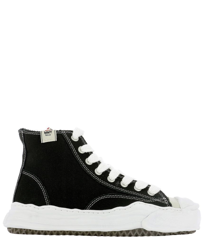 Conti 메종미하라야스히로 HANK HIGH ORIGINAL SOLE CANVAS 로우-탑 SNEAKER A05FW701BLACK