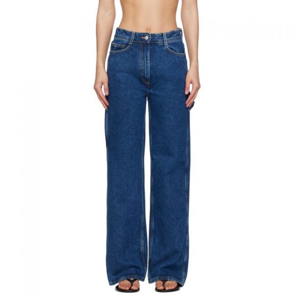 Saks Potts 인디고 블루 살마 데님 진 팬츠 SS30090271A