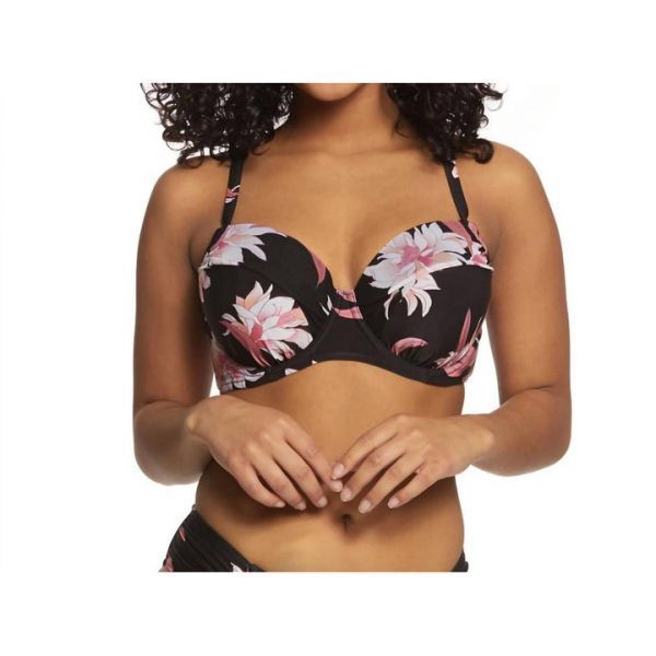 Seafolly 검은색 사막 꽃 Dd 브라렛 비키니 탑 3004725