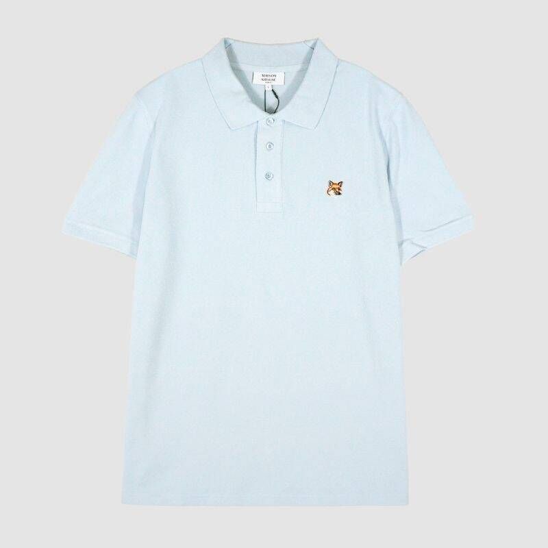 메종키츠네 25SS 폭스헤드 반팔 폴로티셔츠 시러스 블루 LM00208KJ7002 0072 1411008