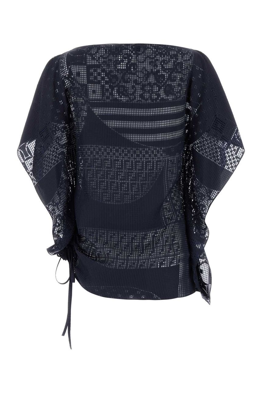 25SS Fendi 네이비 블루 viscose blend 탑 FS8268AUJXF1RX5