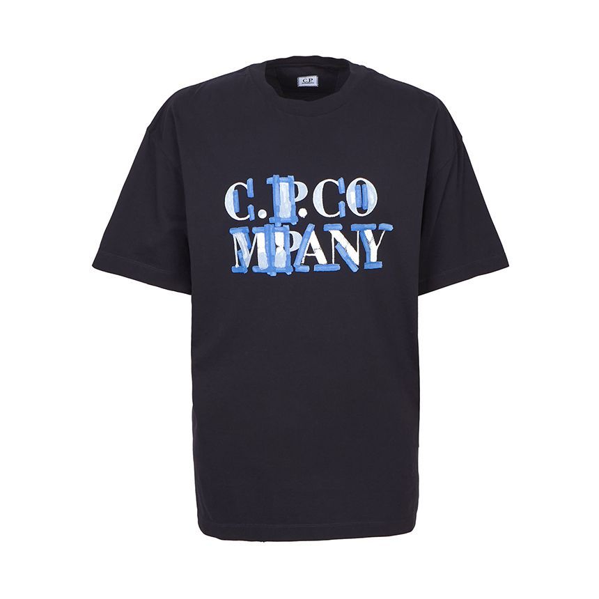 【C.P. COMPANY】Logo Print Jersey Short Sleeve T-shirt 24/1 Jersey Short Sleeve Printed Logo T-Shirt | CPC USCA