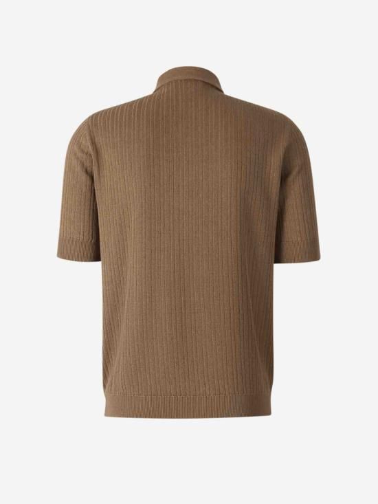 25SS 라르디니 반팔 셔츠 ESLPMC90 420TORTORA Brown