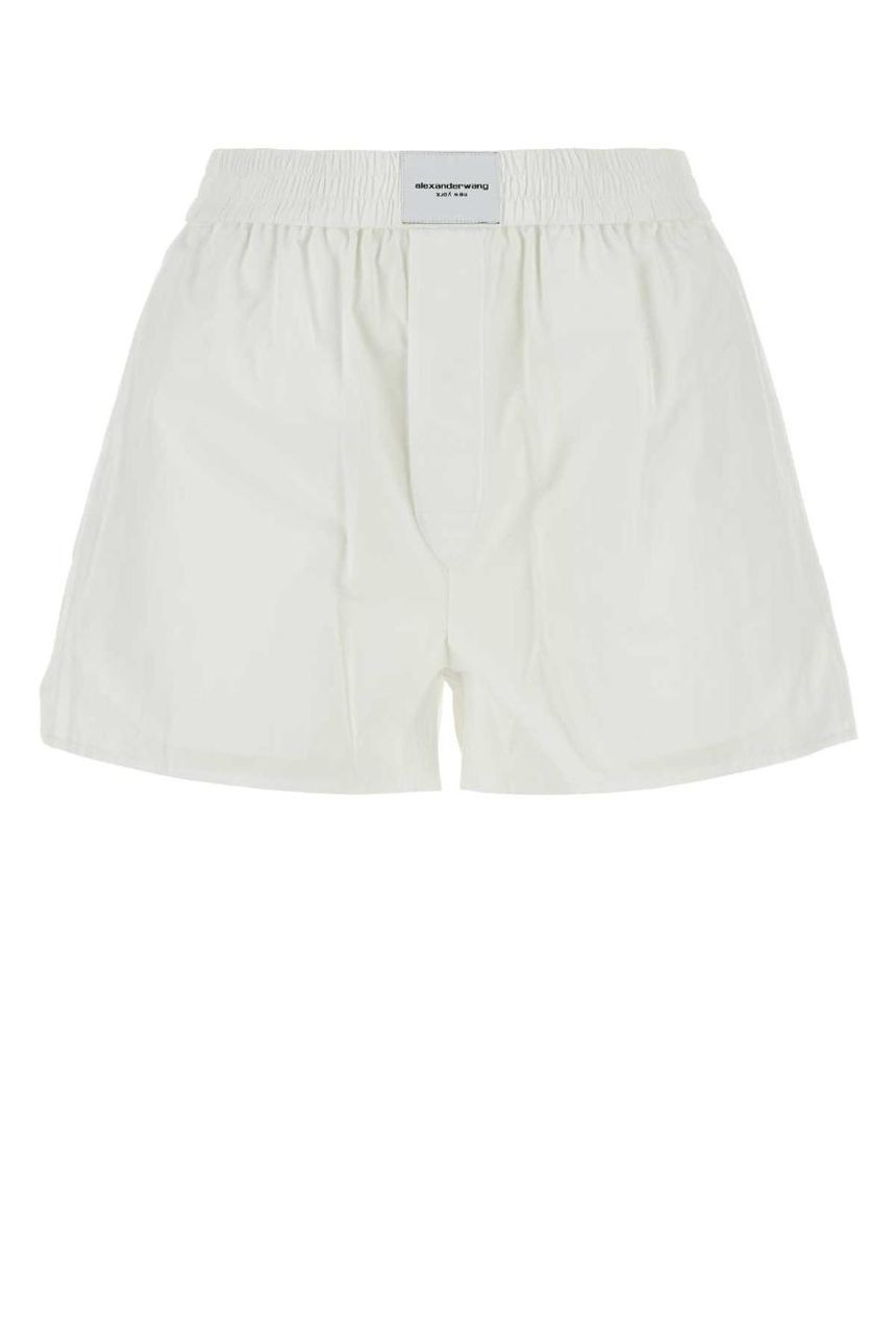 T BY ALEXANDER WANG 흰색 면 반바지 4WC2244370 100