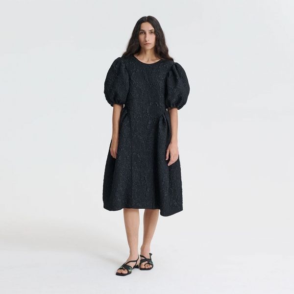 세실리에 반센 CECILIE BAHNSEN FONDA DRESS BORAGE CLOQU BLACK NECBO5DR111-BK 270136 1231416