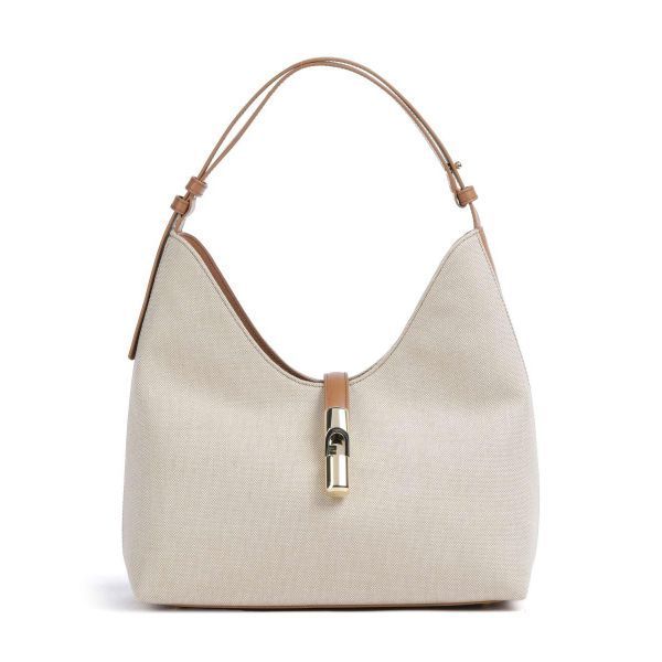 Furla 가방 푸를라 고챠 M 호보백 패브릭 베이지/브라운 3070332