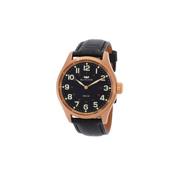 Glycine 글리신 KMU 48 핸드 와인드 블랙 다이얼 남성용 시계