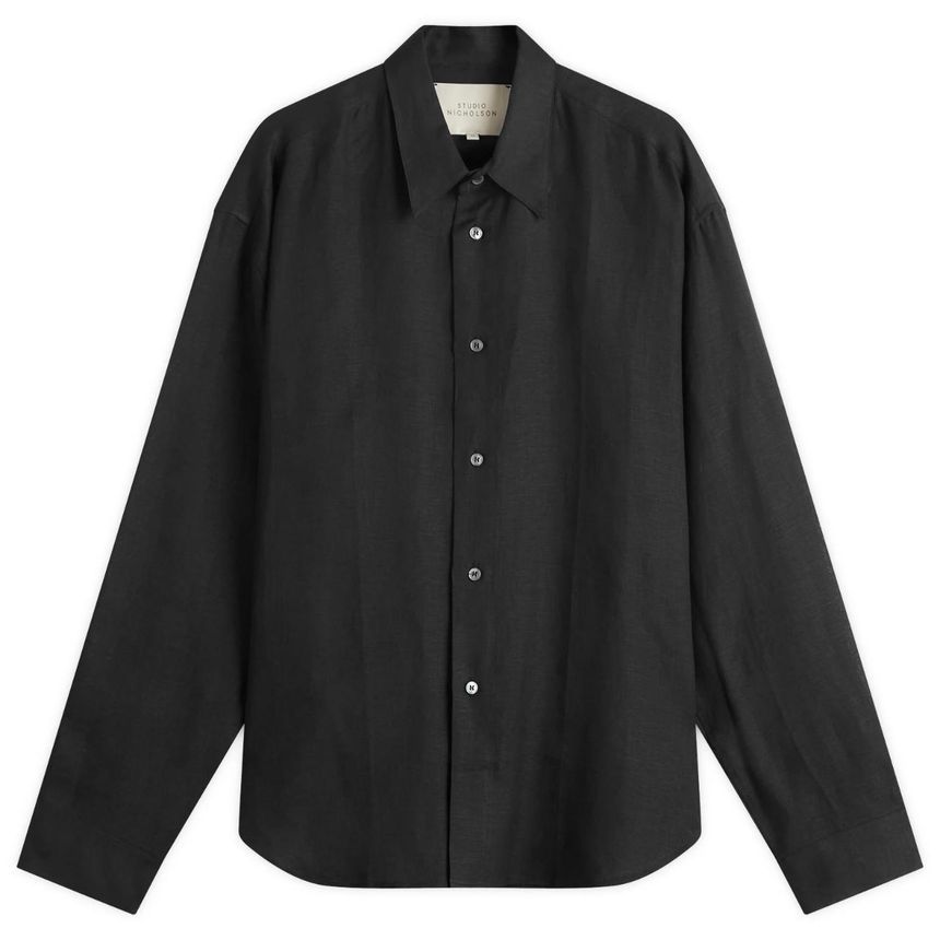 스튜디오니콜슨 Studio Nicholson Rafe Linen Shirt RAFESNM-1402-DKN