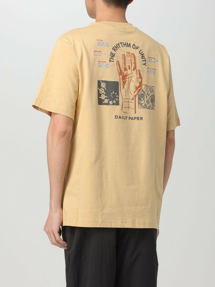 Tシャツ・カットソー DAILY PAPER Men T-shirt Beige 2411064 TAOS BEIGE Daily Paper - Taos Beige Logotype T-Shirt – Daily Paper