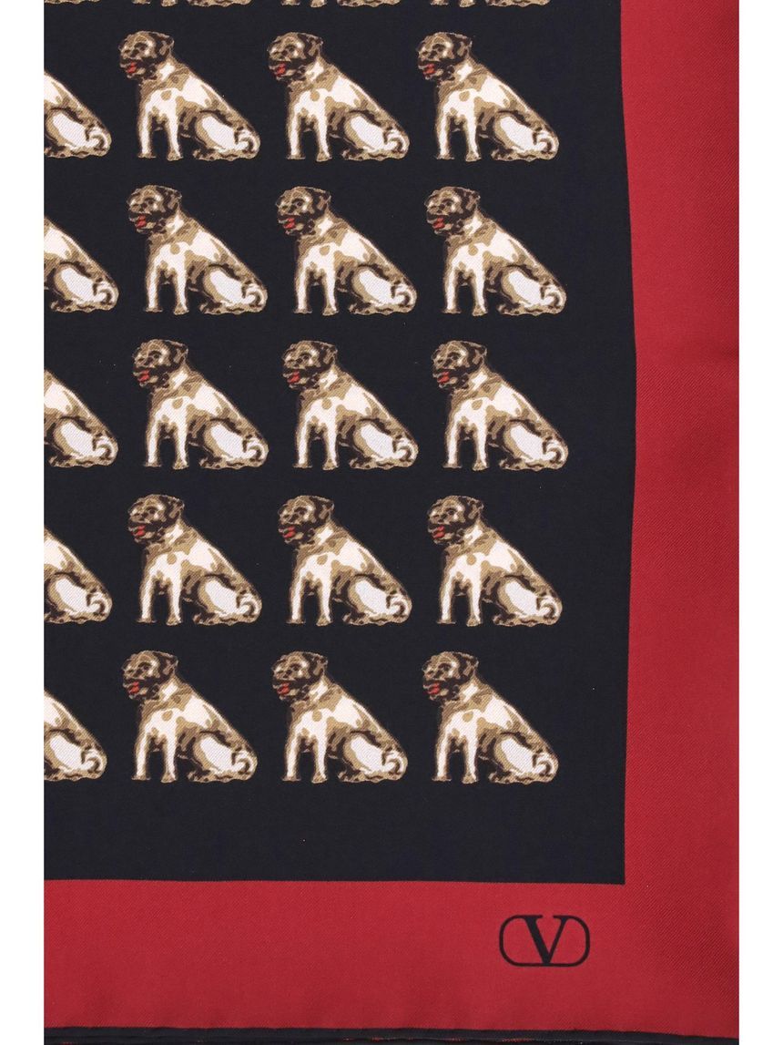 VALENTINO GARAVANI 7W2EK001QLK_CEX Petit Charles silk Scarf