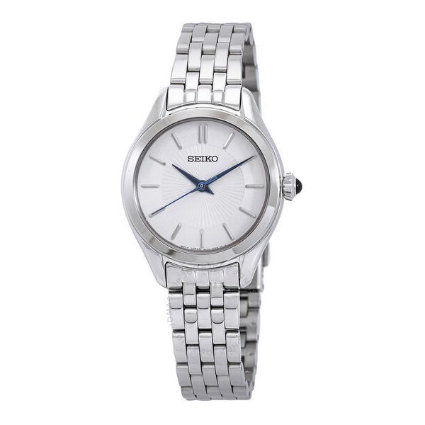 Seiko 세이코 디스커버 모어 쿼츠 화이트 다이얼 여성용 시계