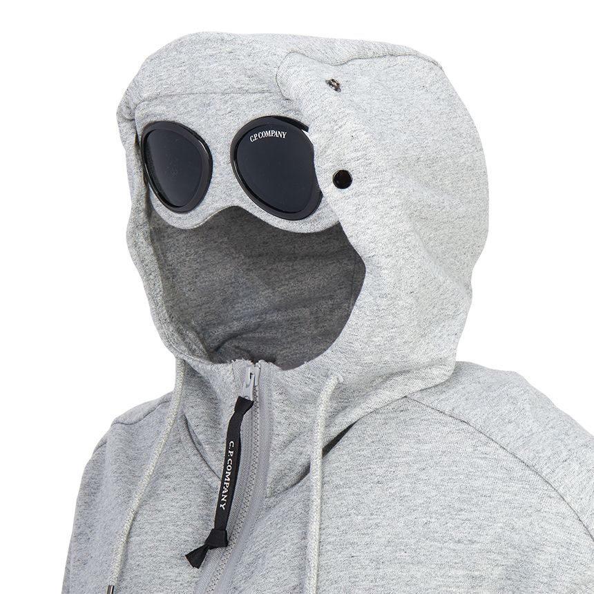 C.P. Company Goggles-detail zip-up Hoodie | Blue | FARFETCH