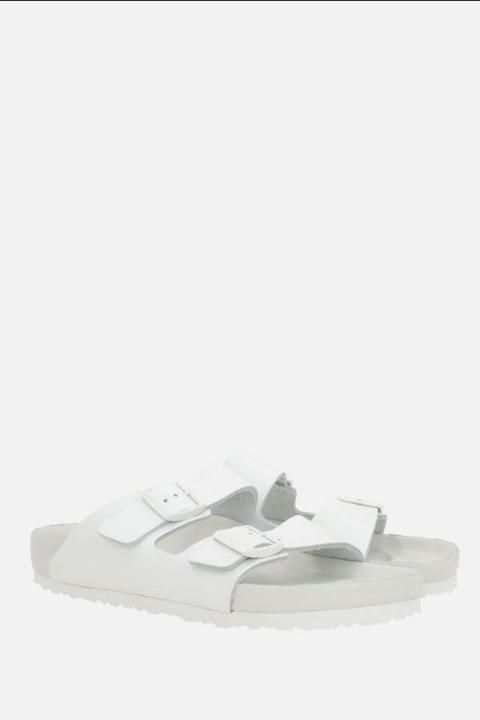 BIRKENSTOCK Arizona BS flat sandals in grainy leather (Narrow Fit) 1022421WHITE