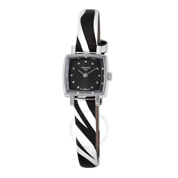 Tissot 티소 러블리 쿼츠 다이아몬드 블랙 다이얼 여성용 시계