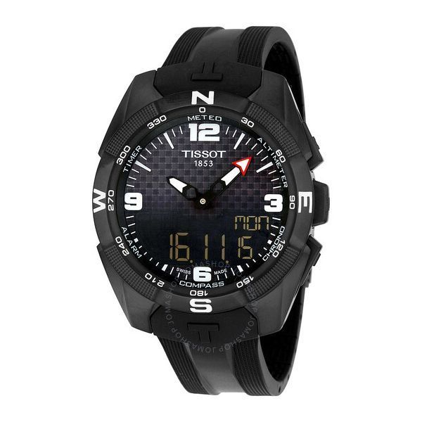 Tissot 티쏘 T-터치 엑스퍼트 솔라 블랙 다이얼 남성용 시계 T0914204705701