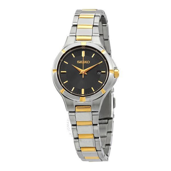 Seiko 세이코 에센셜 쿼츠 차콜 선레이 다이얼 여성용 시계