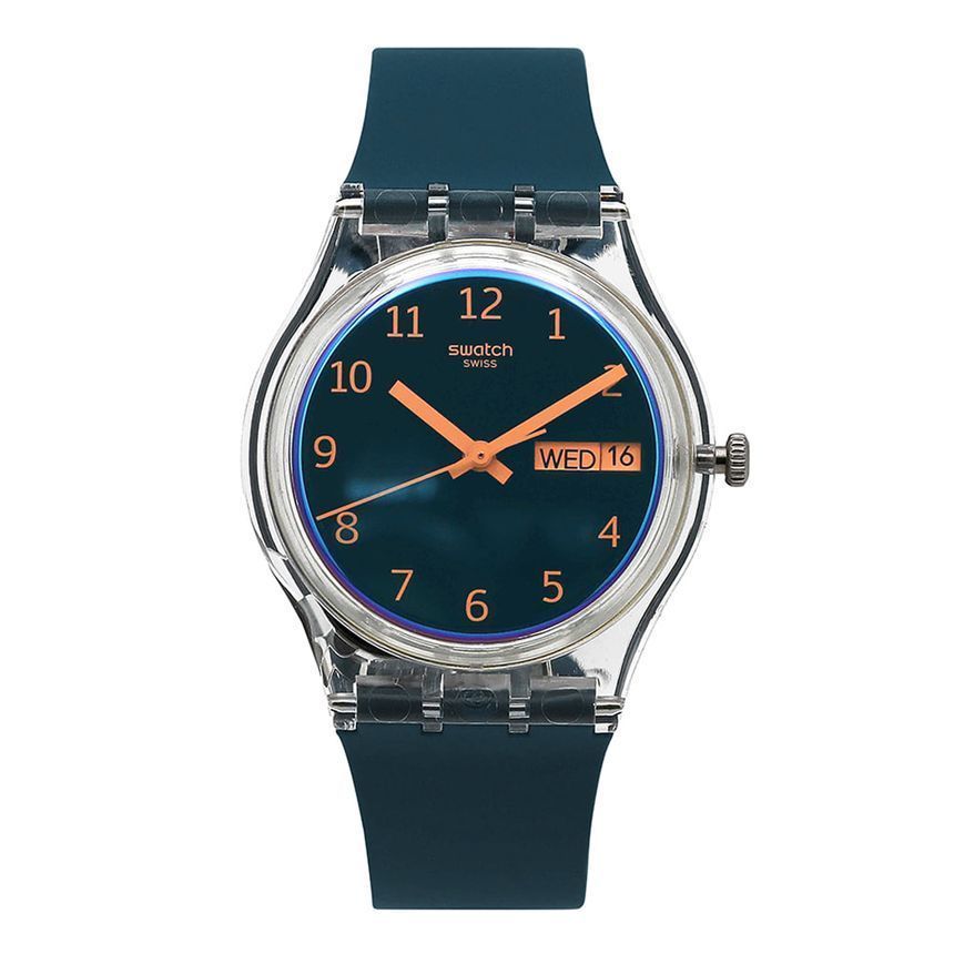 스와치 ESSENTIALS BLUE AWAY 공용 우레탄시계 SO28K700