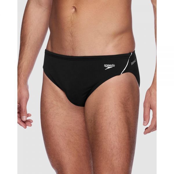 Speedo 스피도 5cm 엔듀런스 로고 브리프 - 블랙 & 화이트