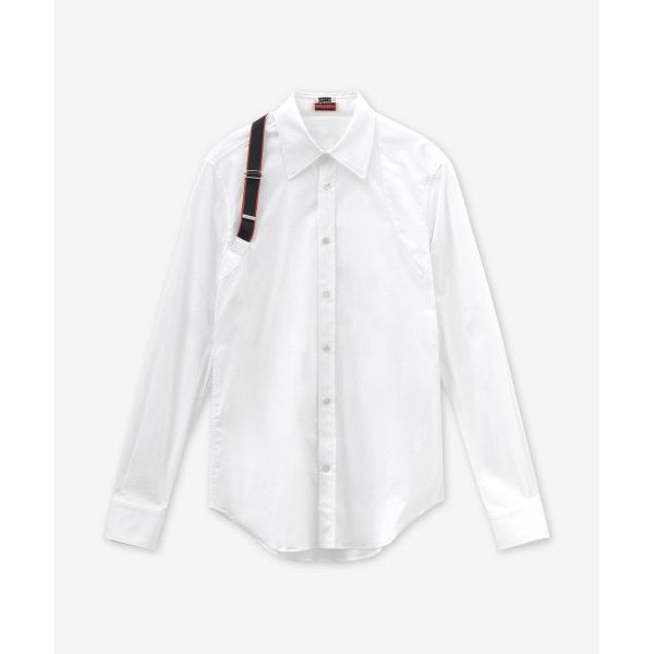 ALEXANDER MCQUEEN 알렉산더맥퀸 스트랩 하네스 셔츠 - 화이트 6152719000