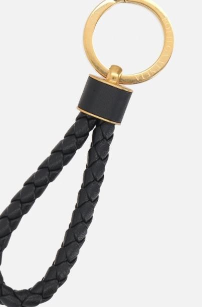 BOTTEGA VENETA 보테가베네타 651820 V0HW1 8425 블랙 인트레치아토 가죽 키링
