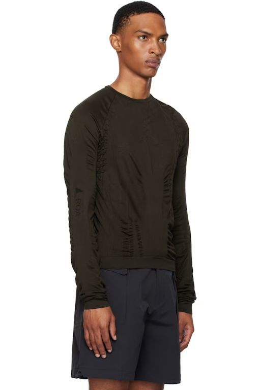 [로아]Brown 3D Knit Long Sleeve Sweater 251204M201004