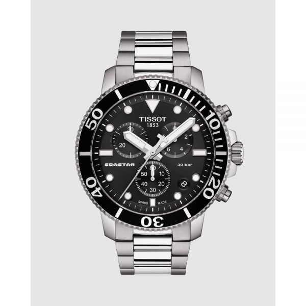 Tissot 티쏘 씨스타 1000 크로노그래프 - 블랙 & 실버