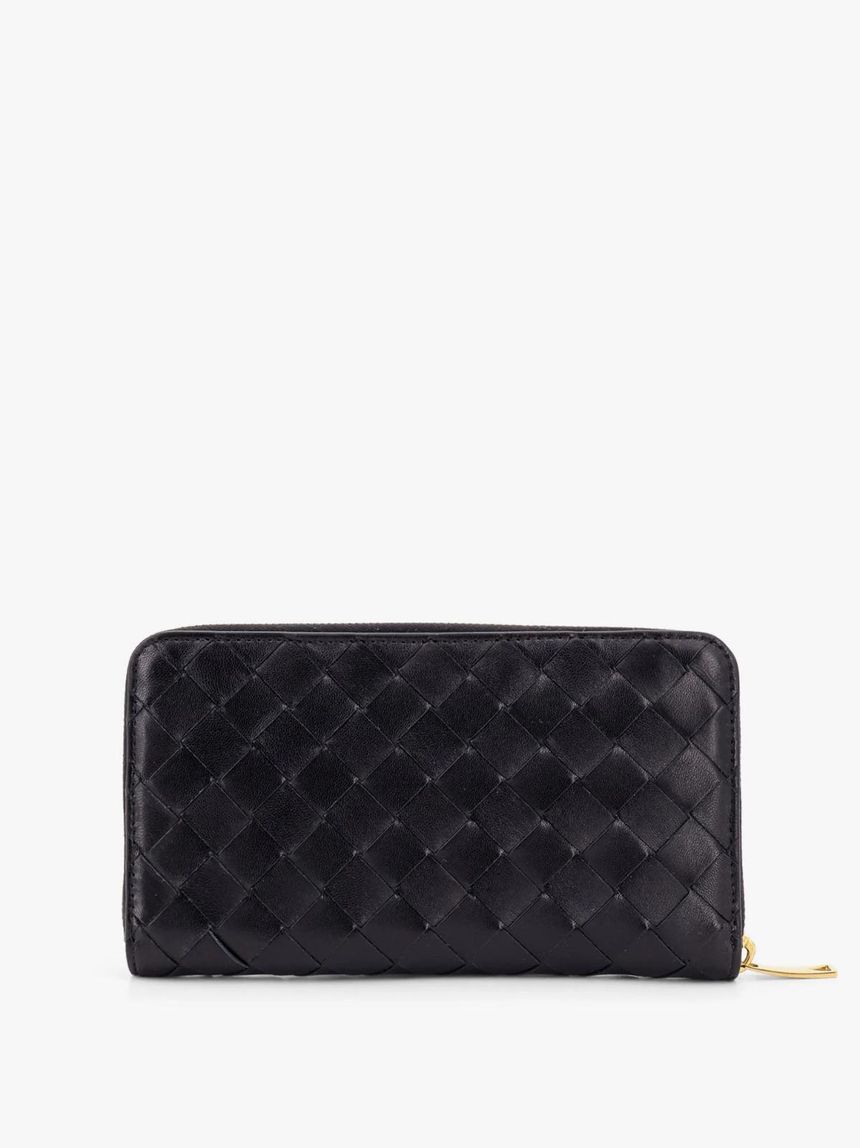 BOTTEGA VENETA Leather wallet with Intrecciato motif 814674