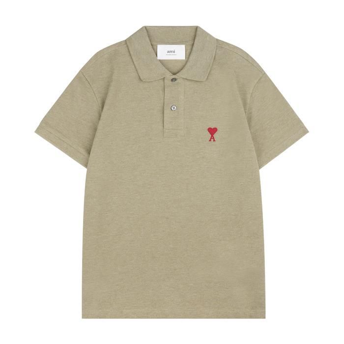 ★AMl PARlS★ AMI BFUPL001 760 430 AMI D'COER Small Heart Lo Black Ami De Coeur Polo Shirt | AMI PARIS