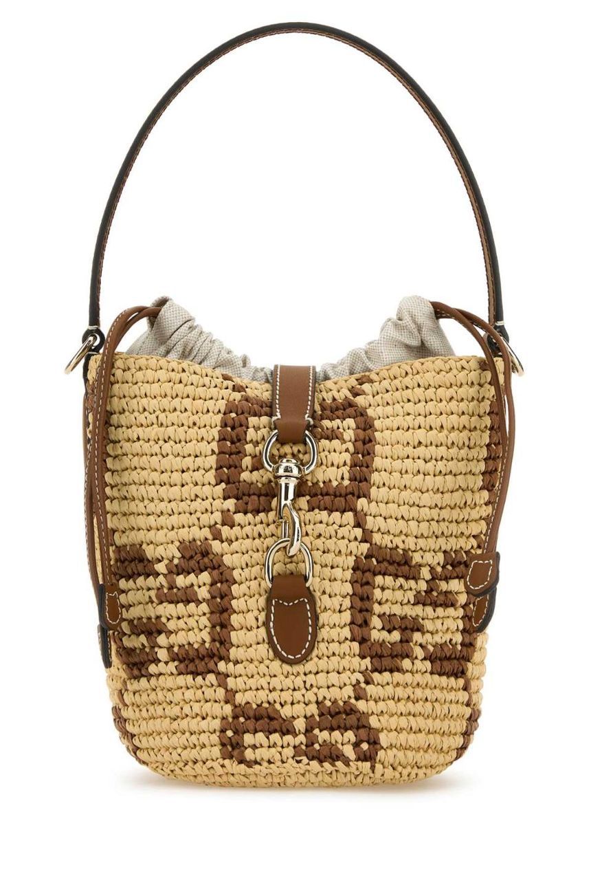 구찌 Embroidered raffia mini GG 버킷백 8162849AAGL 8782 JP1