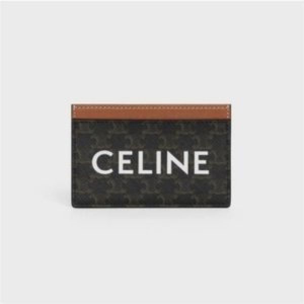 셀린느 25SS CARD HOLDER IN TRIOMPHE CANVAS WITH PRINT 10B702CLY 04LU 트리옹프 캔버스 로고 프린트 카드 지갑 1218218