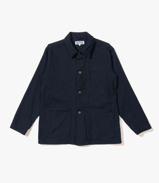 엔지니어드가먼츠 자켓 Engineered Garments 코튼 헤비 바스켓위브 Workaday 유틸리티 재킷 다크 네이비