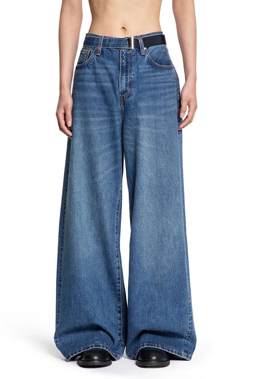 [H71]사카이 250962S 401 남성 데님 팬츠 청바지 와이드 스트레이트 바지 반바지 SACAI Levis Collaboration Denim Pants