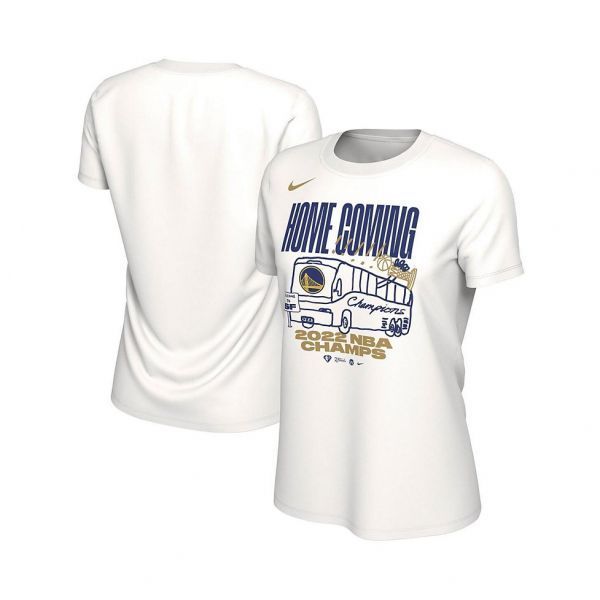 우먼 나이키 화이트 골든 스테이트 워리어스 2022 NBA Finals Champions 셀레브레이션 퍼레이드 티셔츠 - 5363041