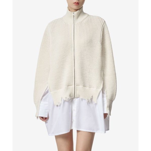 MM6 MAISON MARGIELA 메종마르지엘라 인서티 카미시아 가디건 - OFFWHITE 오프화이트 S62HP0009S18382101