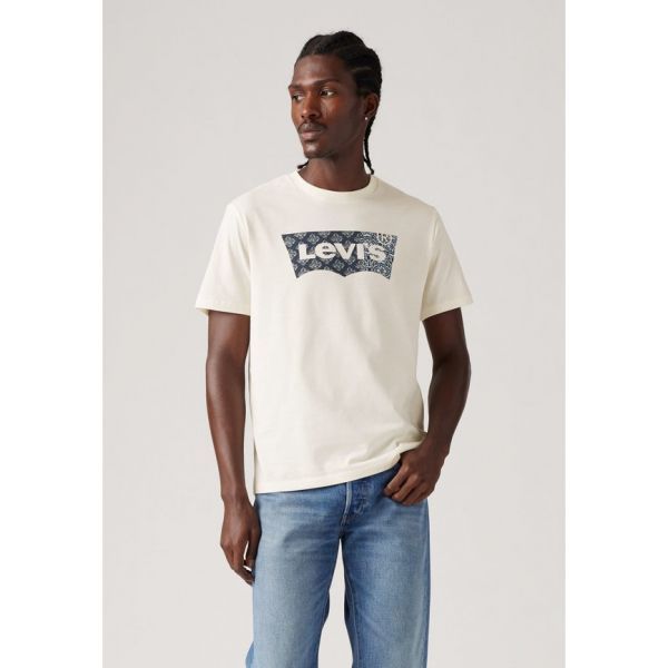 리바이스® 그래픽 CREWNECK TEE - 프린트 티셔츠 egret 1829554